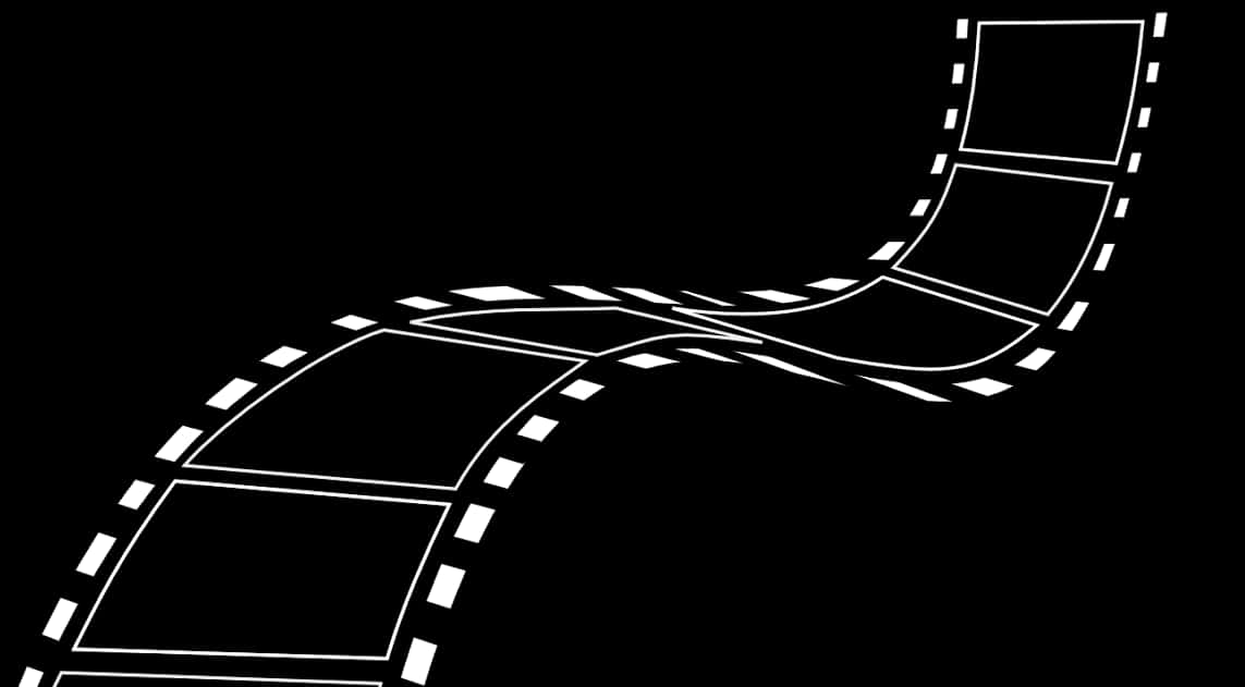 Curving Film Strip Graphic PNG Image