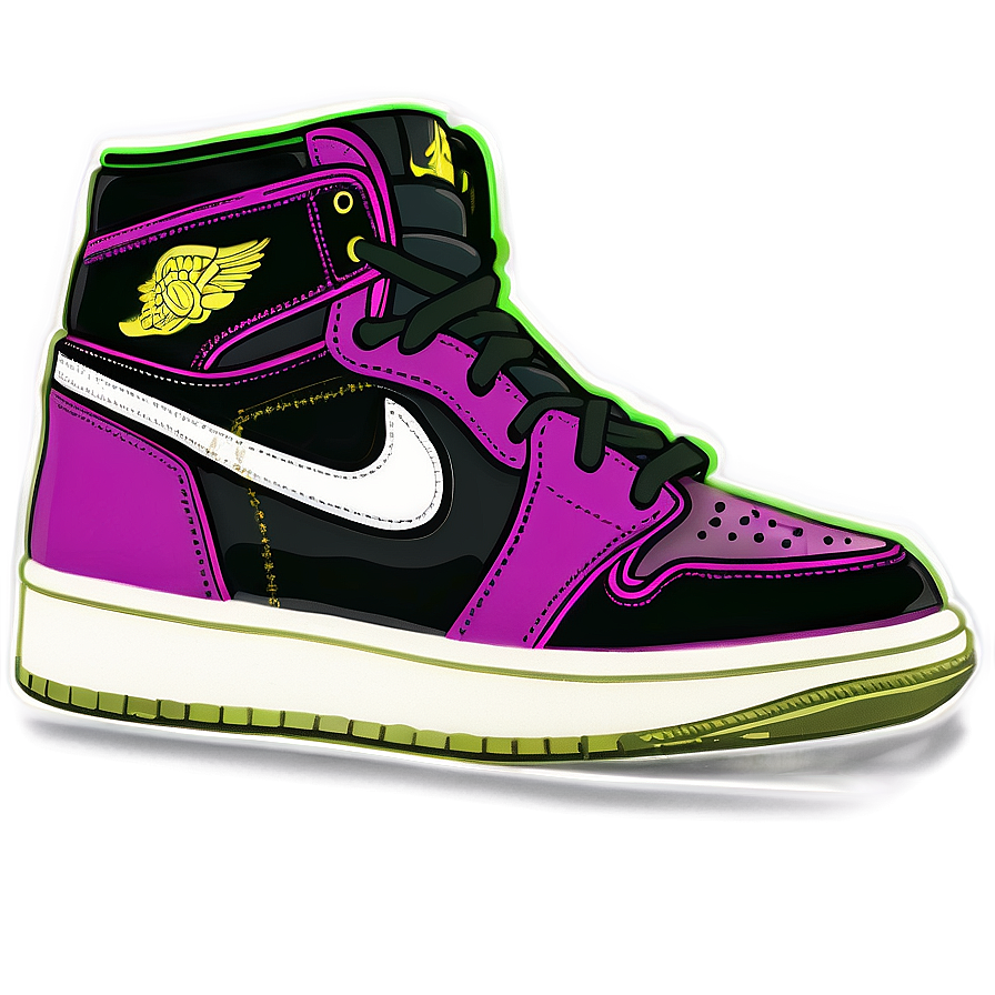 Custom Air Jordan 1 Artwork Png Uyp5 PNG Image