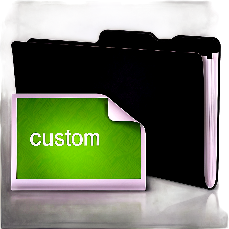 Custom Black Folder Graphic Png Tyw PNG Image