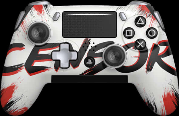 Custom Censored Gaming Controller PNG Image