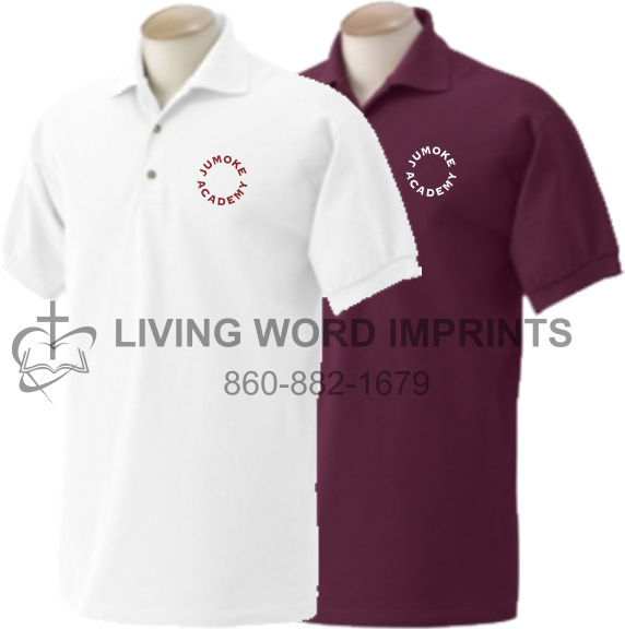 Custom Embroidered Polo Shirts Display PNG Image