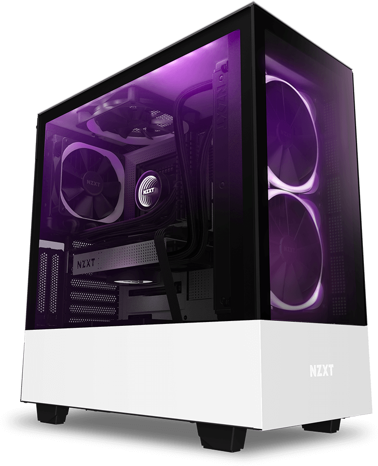 Custom Gaming P C Purple Lighting PNG Image