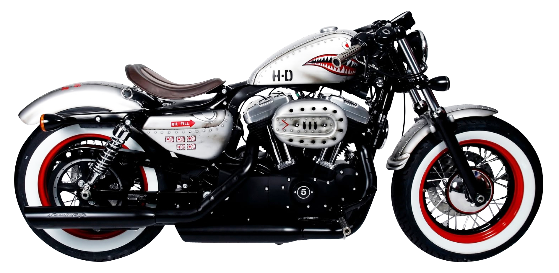 Custom Harley Davidson Motorcycle PNG Image