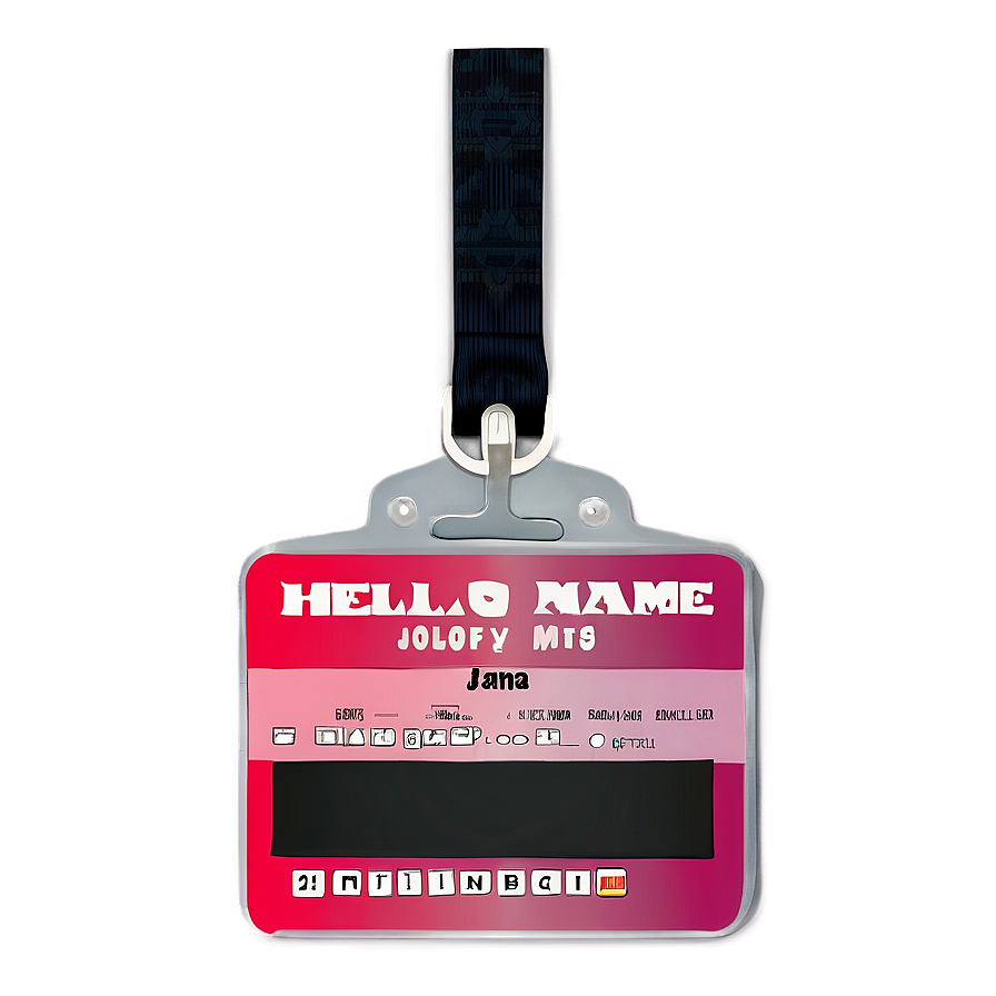 Custom Hello My Name Is Event Badge Png Rlx53 PNG Image