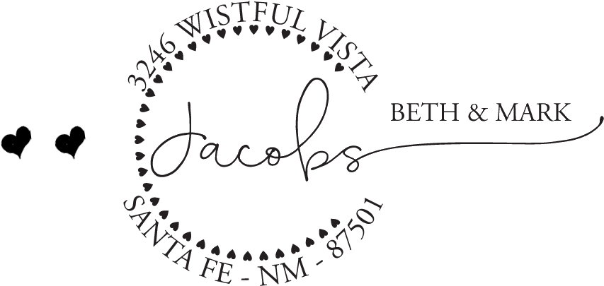 Custom Jacobs Family Address Logo PNG Image