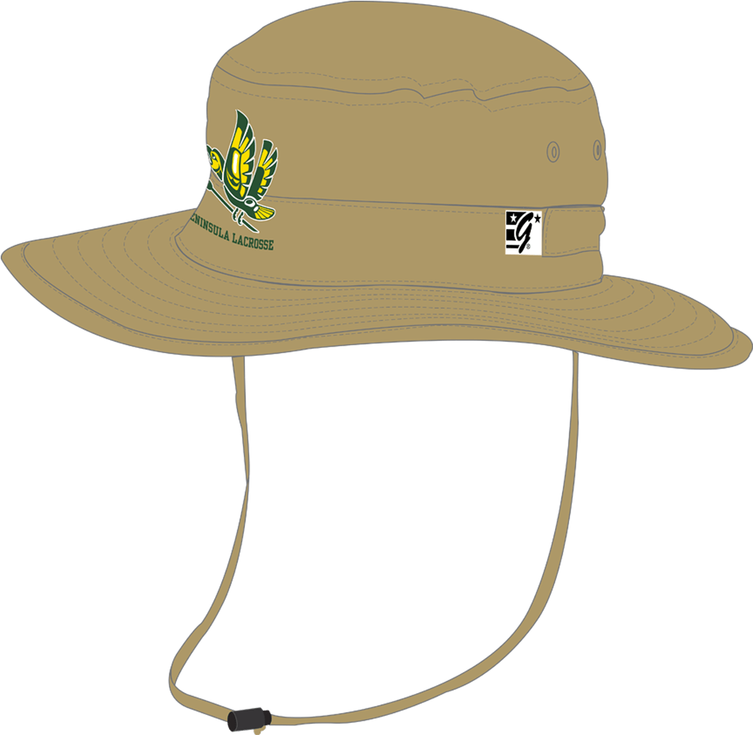 Custom Lacrosse Bucket Hat Design PNG Image