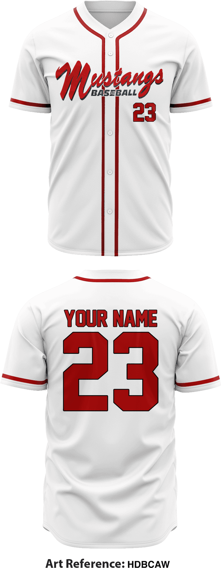 Custom Mustangs Baseball Jersey Template PNG Image