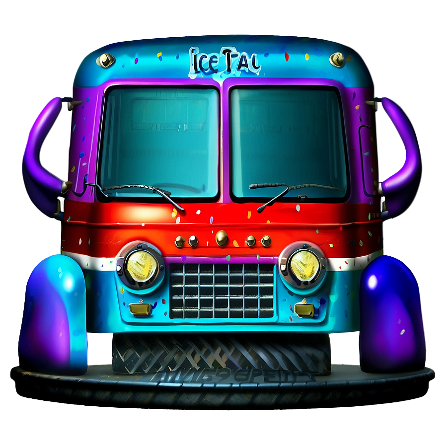 Custom Painted Ice Cream Truck Png 24 PNG Image