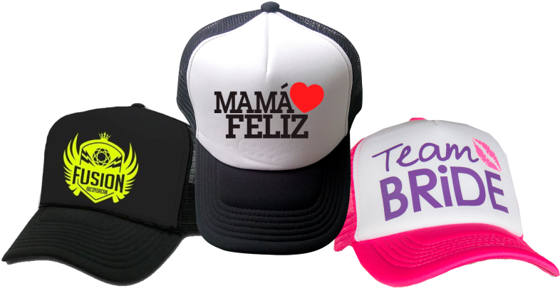 Custom Printed Trucker Hats Variety PNG Image