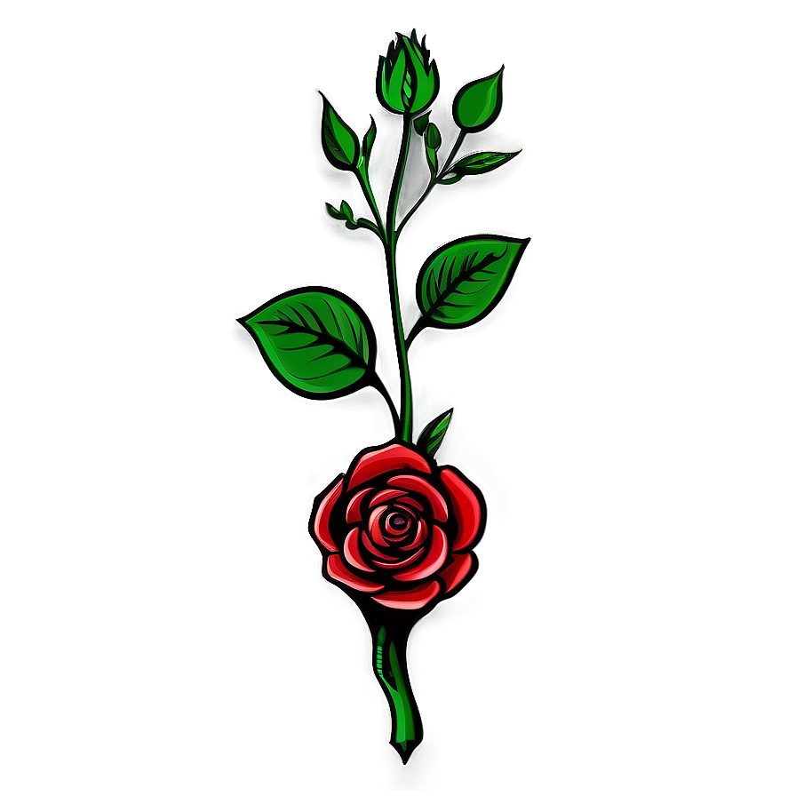 Custom Rose Tattoo Sketch Png 68 PNG Image