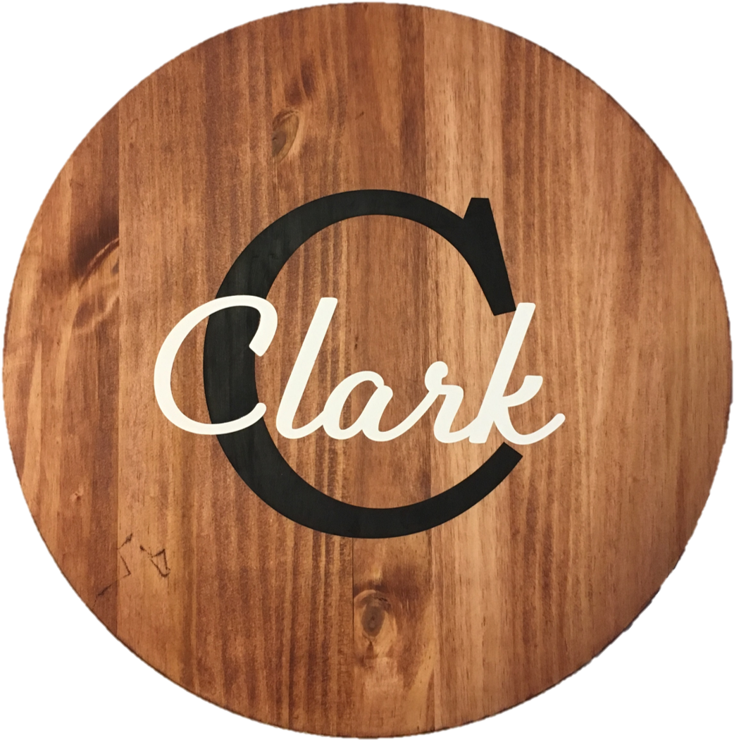 Custom Wooden Sign Clark Family PNG Image