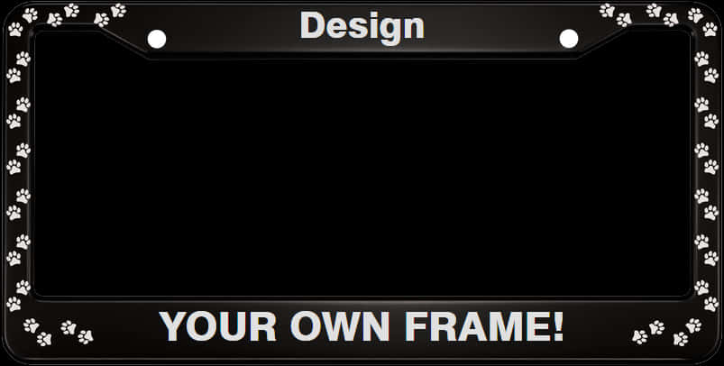 Customizable License Plate Frame Design PNG Image