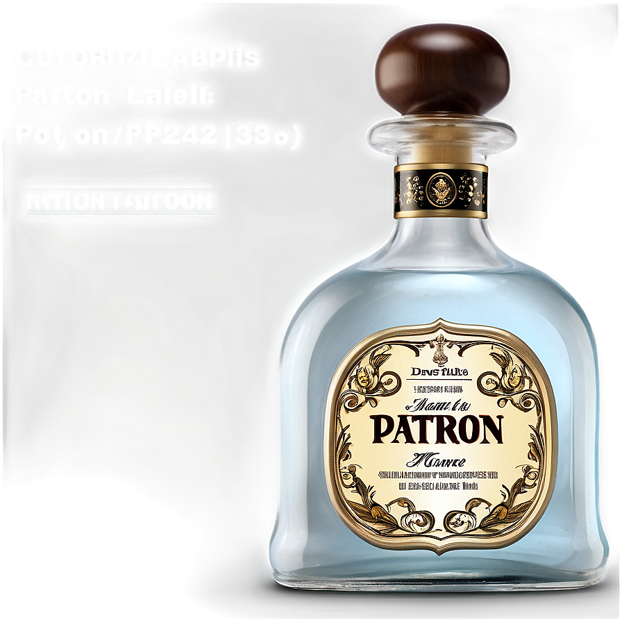 Customizable Patron Bottle Label Png Svk PNG Image