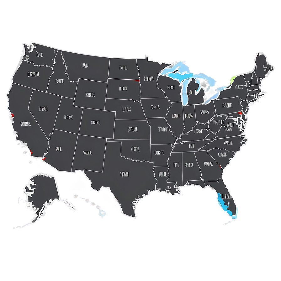 Customizable Usa Map Png Dfx PNG Image