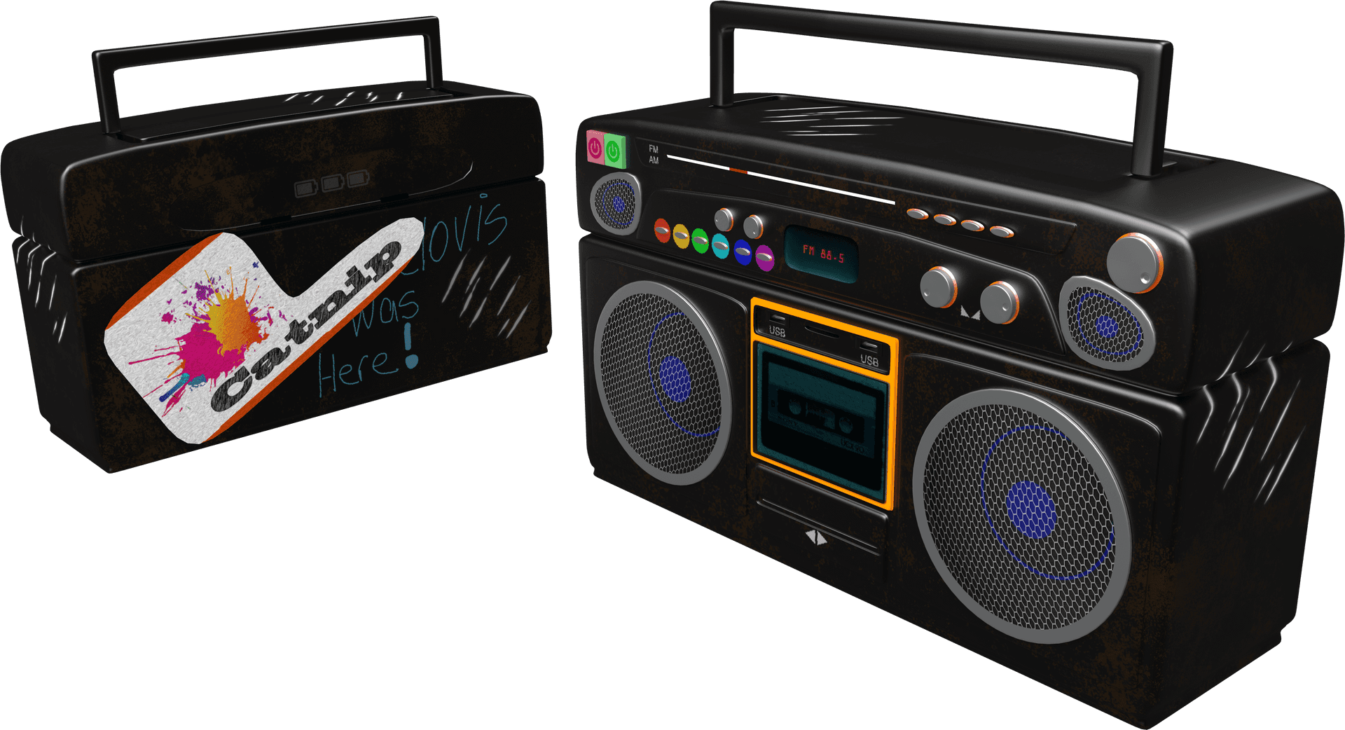 Customized Boombox Designs PNG Image