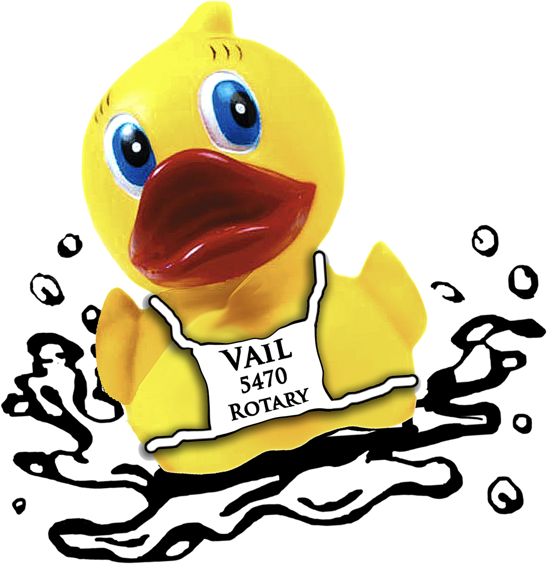 Customized Rubber Duck Vail Rotary Logo PNG Image