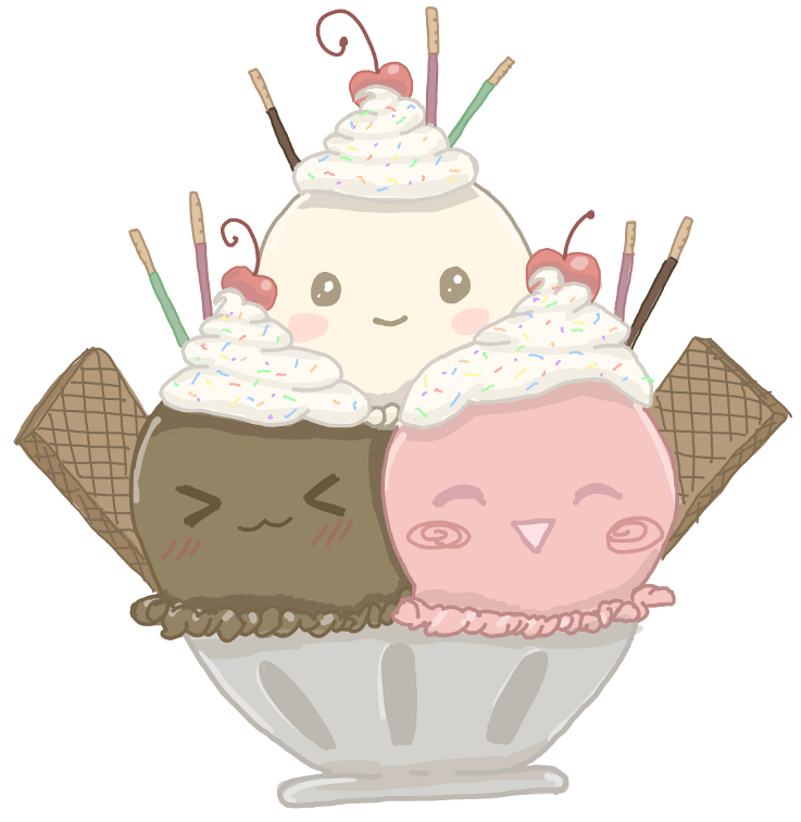 Cute_ Animated_ Ice_ Cream_ Dessert PNG Image