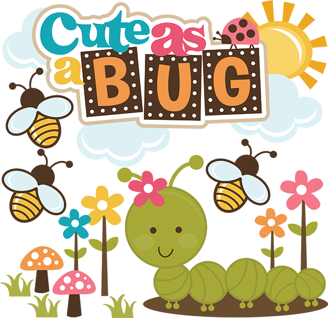 Cute As A Bug Cartoon Illustration PNG Image