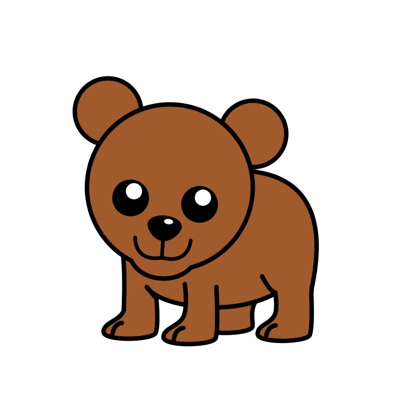 Cute Cartoon Bear PNG Image