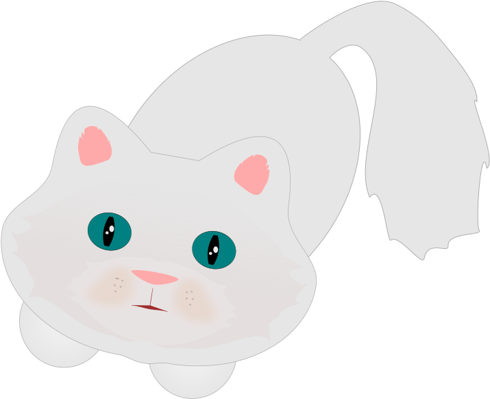 Cute Cartoon Cat Illustration PNG Image