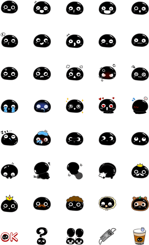 Cute_ Cartoon_ Character_ Emoticons PNG Image