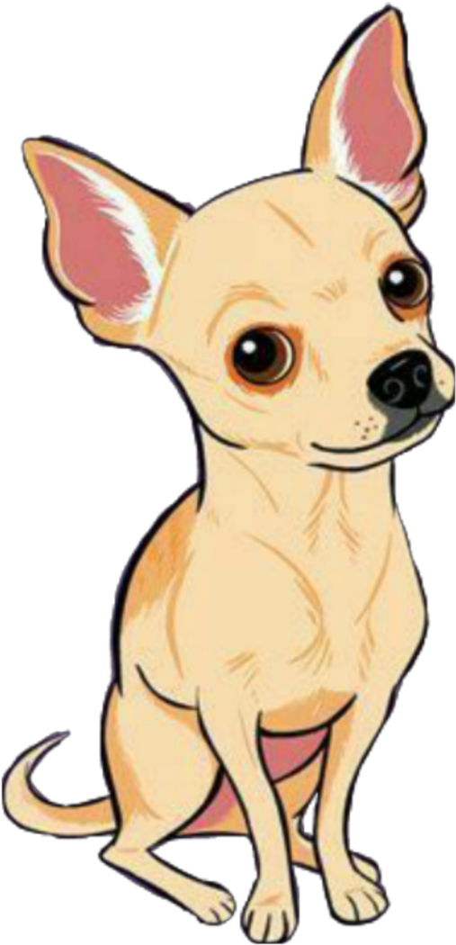 Cute Cartoon Chihuahua PNG Image