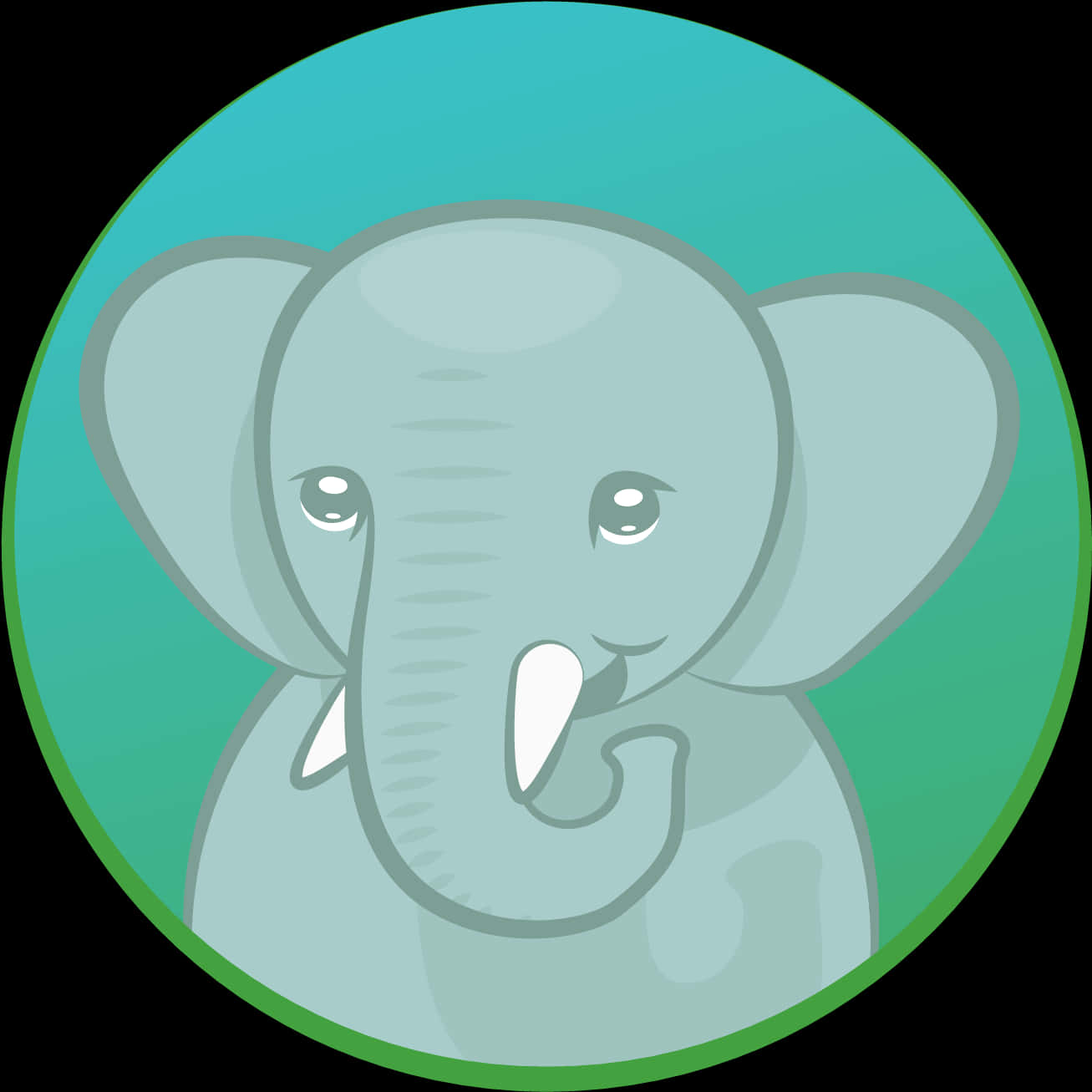 Cute Cartoon Elephant Icon PNG Image