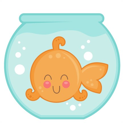 Cute Cartoon Fishin Bowl PNG Image