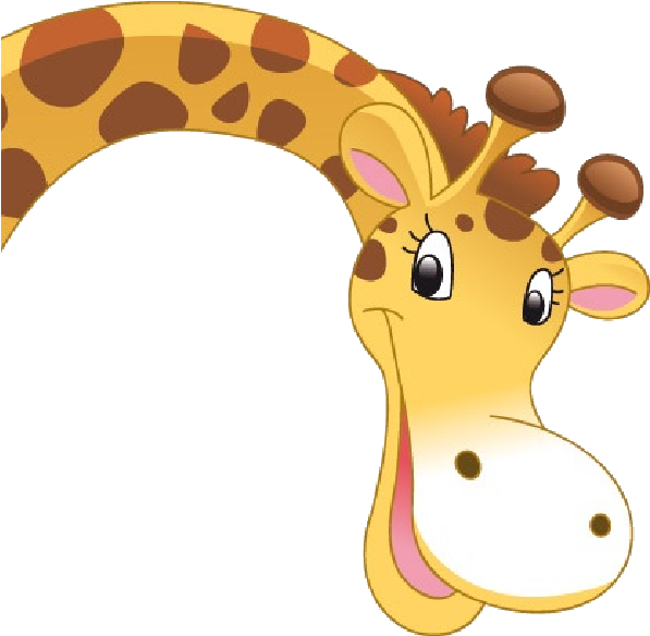 Cute Cartoon Giraffe Head PNG Image