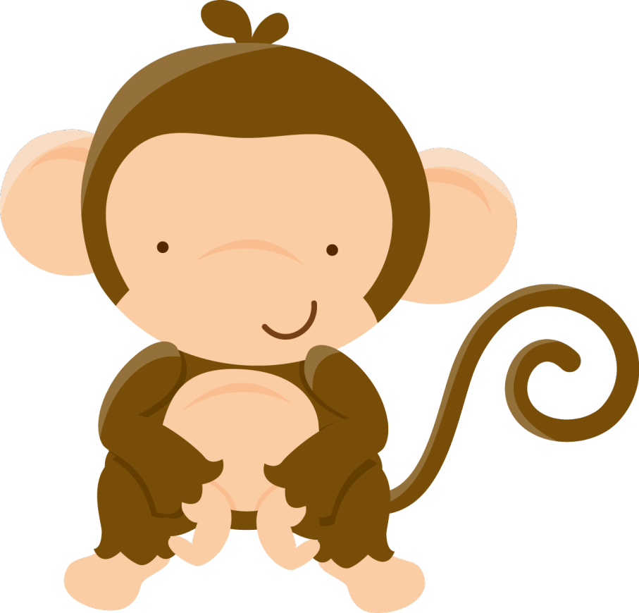 Cute Cartoon Monkey PNG Image