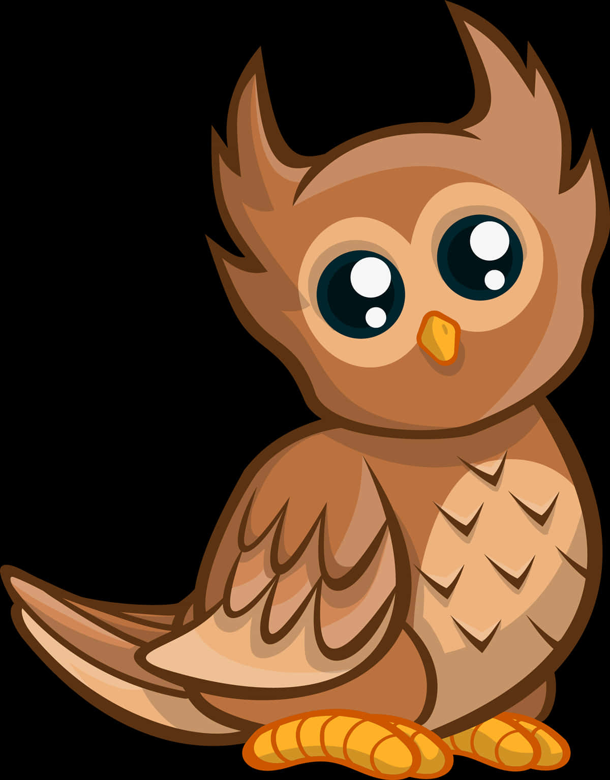 Cute Cartoon Owl PNG Image