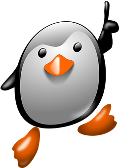 Cute Cartoon Penguin Graphic PNG Image