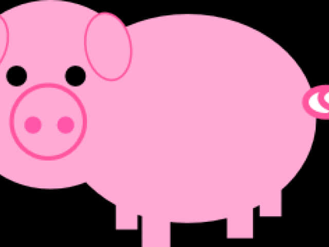 Cute Cartoon Pig Illustration PNG Image