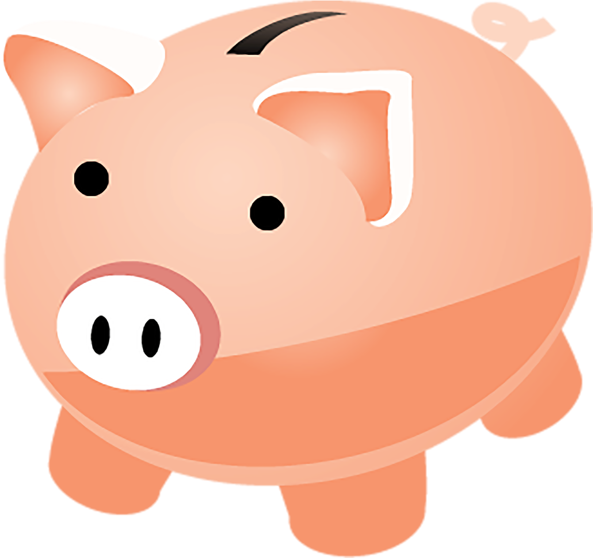 Cute Cartoon Piggy Bank PNG Image