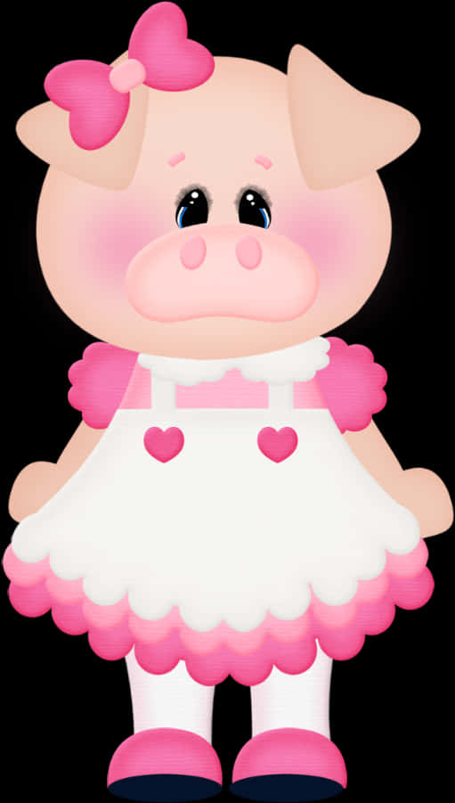 Cute Cartoon Pigin Dress PNG Image