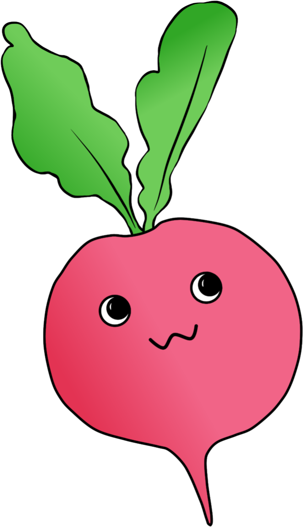 Cute Cartoon Radish PNG Image