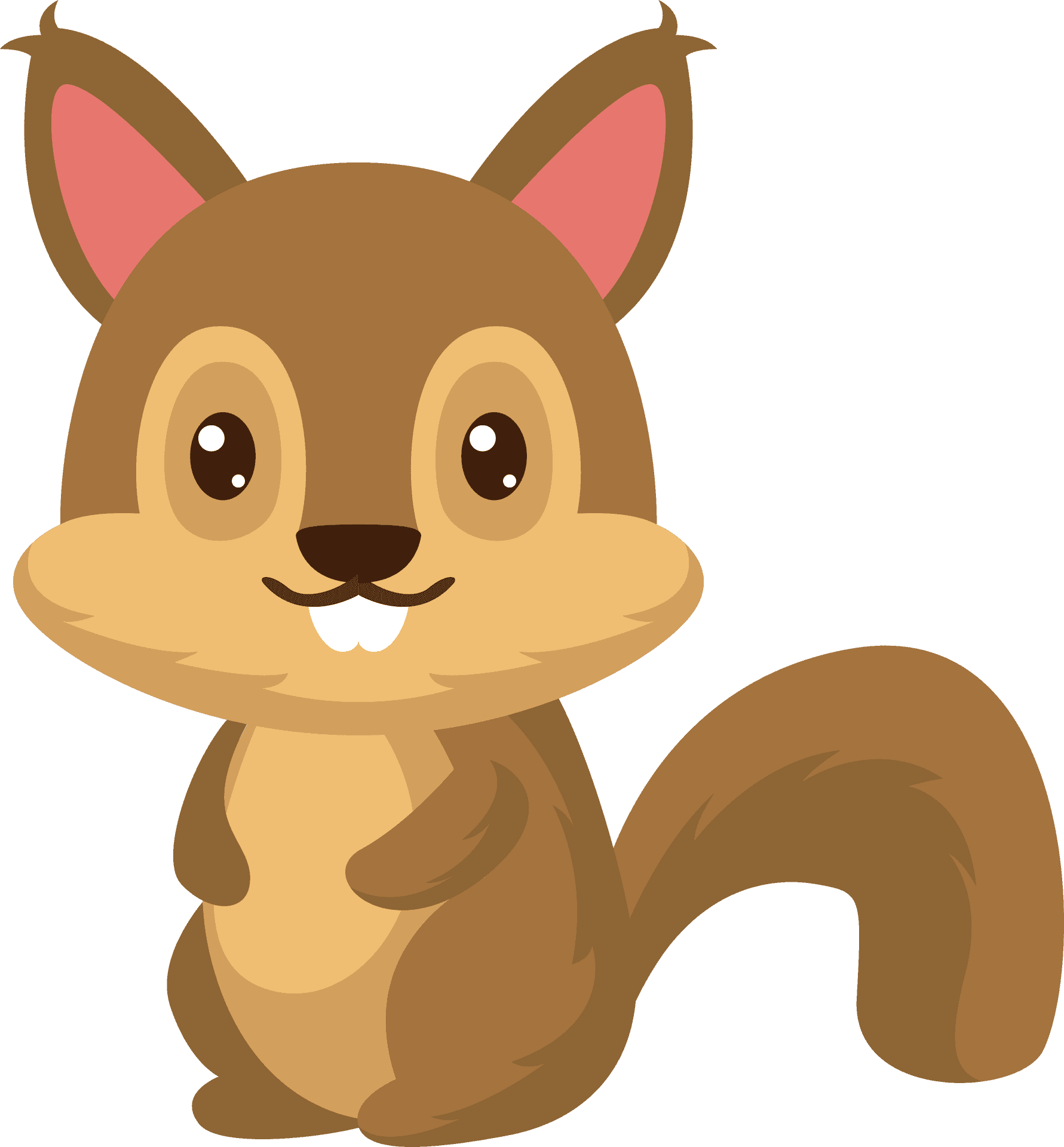 Cute Cartoon Squirrel PNG Image