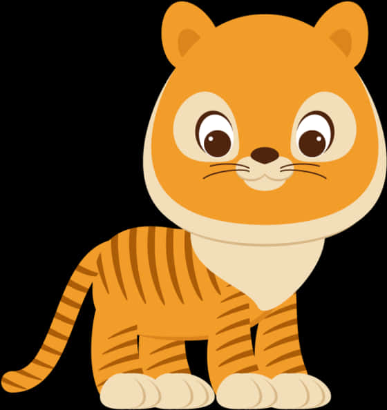 Cute Cartoon Tiger PNG Image