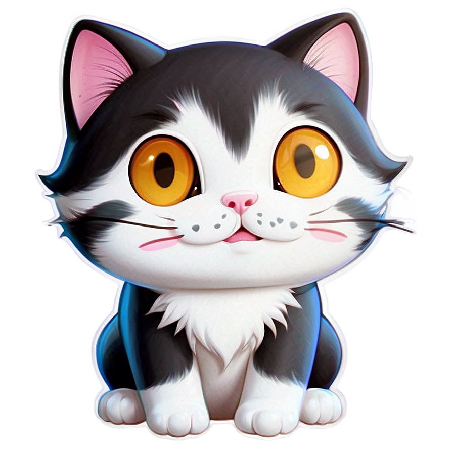 Cute Cat Sticker Png 7 PNG Image