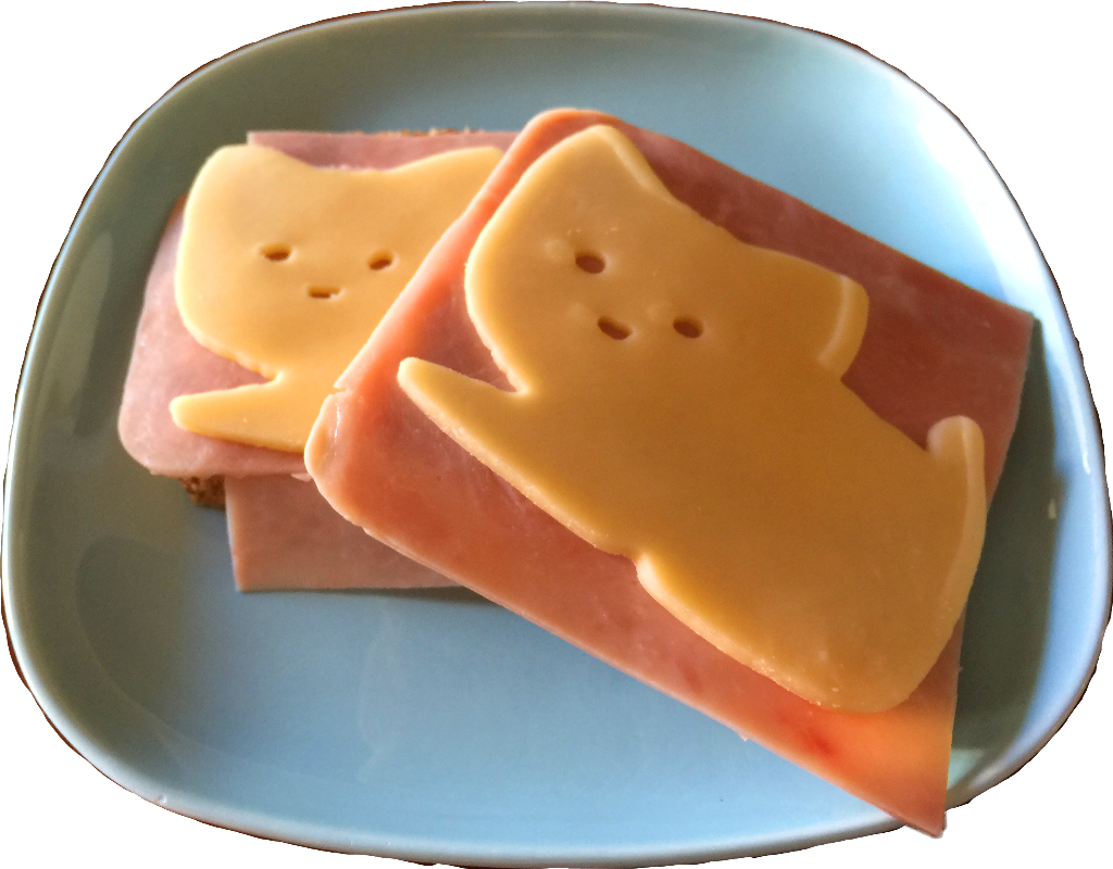 Cute Cheeseon Ham Slices PNG Image