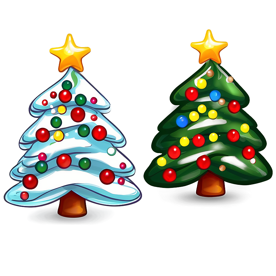 Cute Christmas Tree Cartoon Png Bcn95 PNG Image