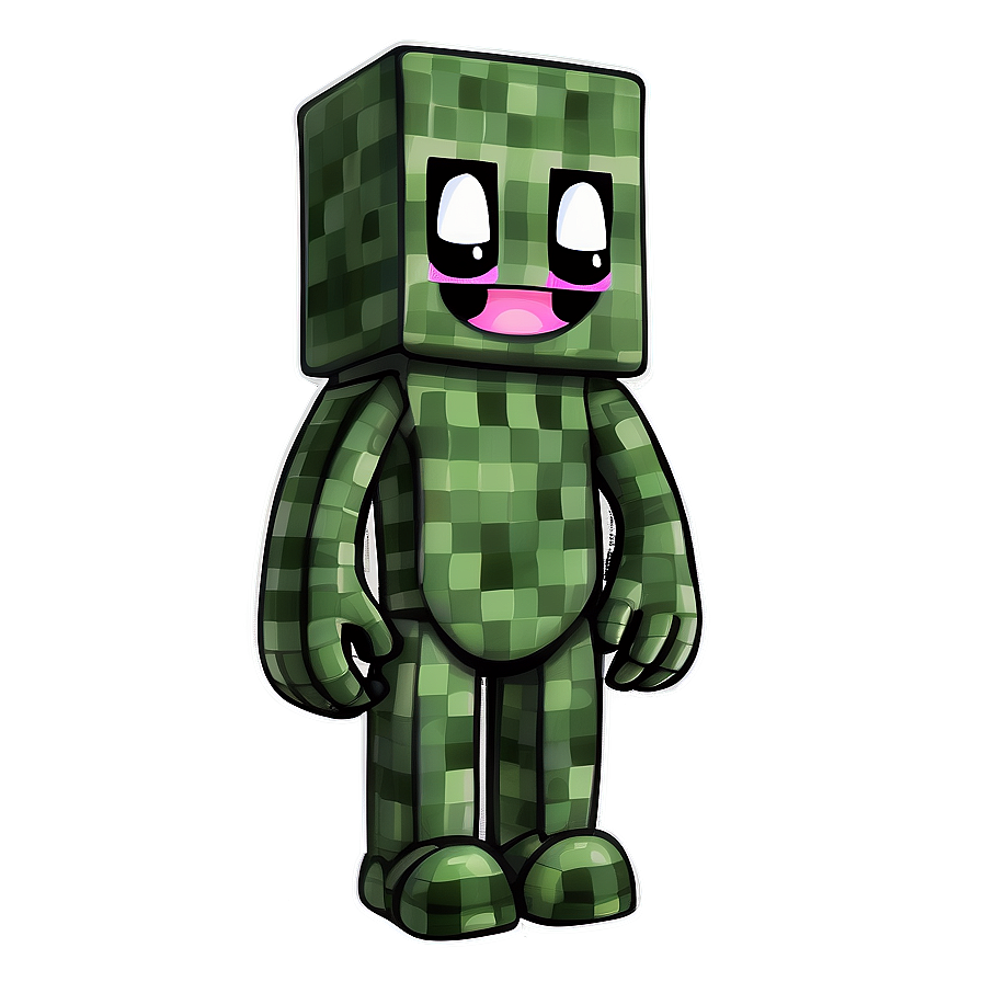 Cute Creeper Character Png Mig PNG Image