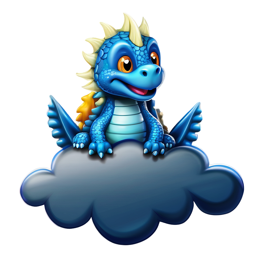 Cute Dragon On Cloud Png 80 PNG Image