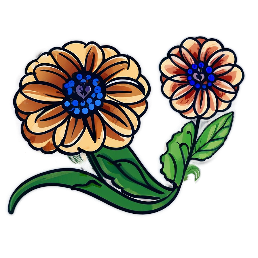 Cute Flower Doodle Png Gch98 PNG Image