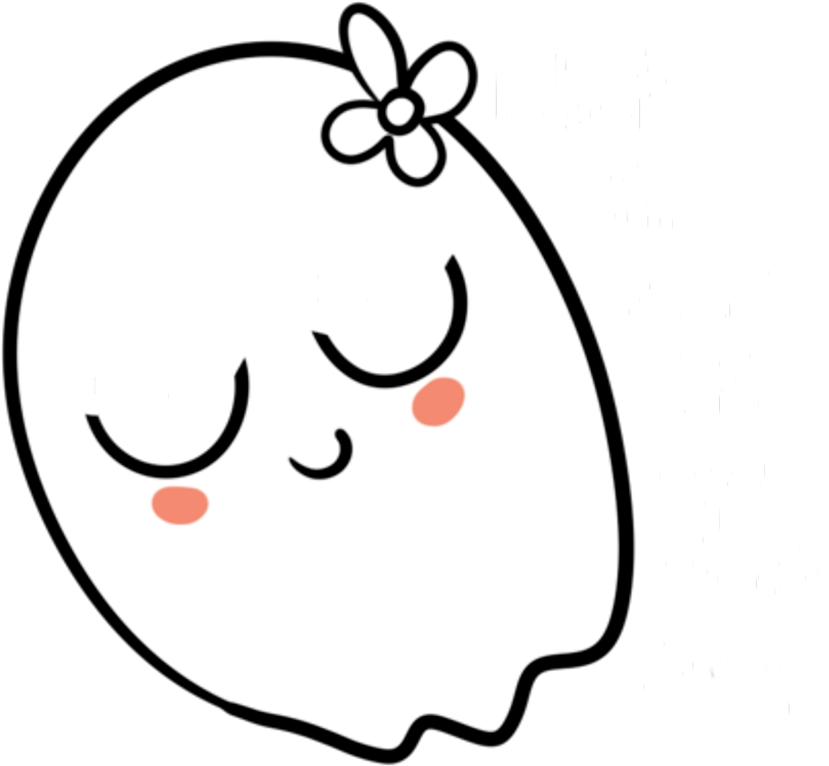 Cute Ghost_ Surprised Expression.png PNG Image