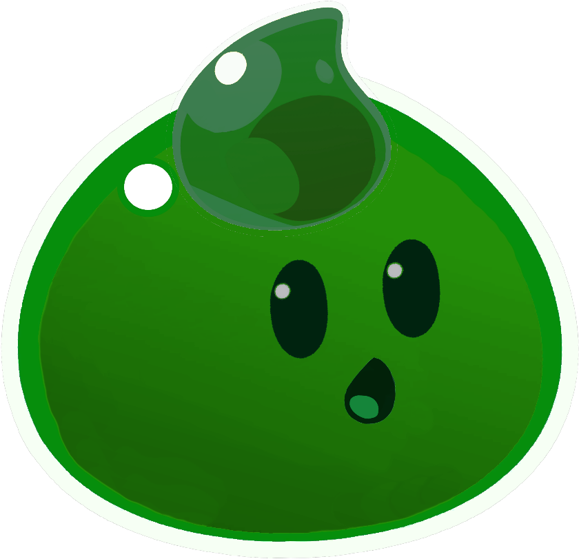 Cute_ Green_ Slime_ Character_ Sticker.png PNG Image