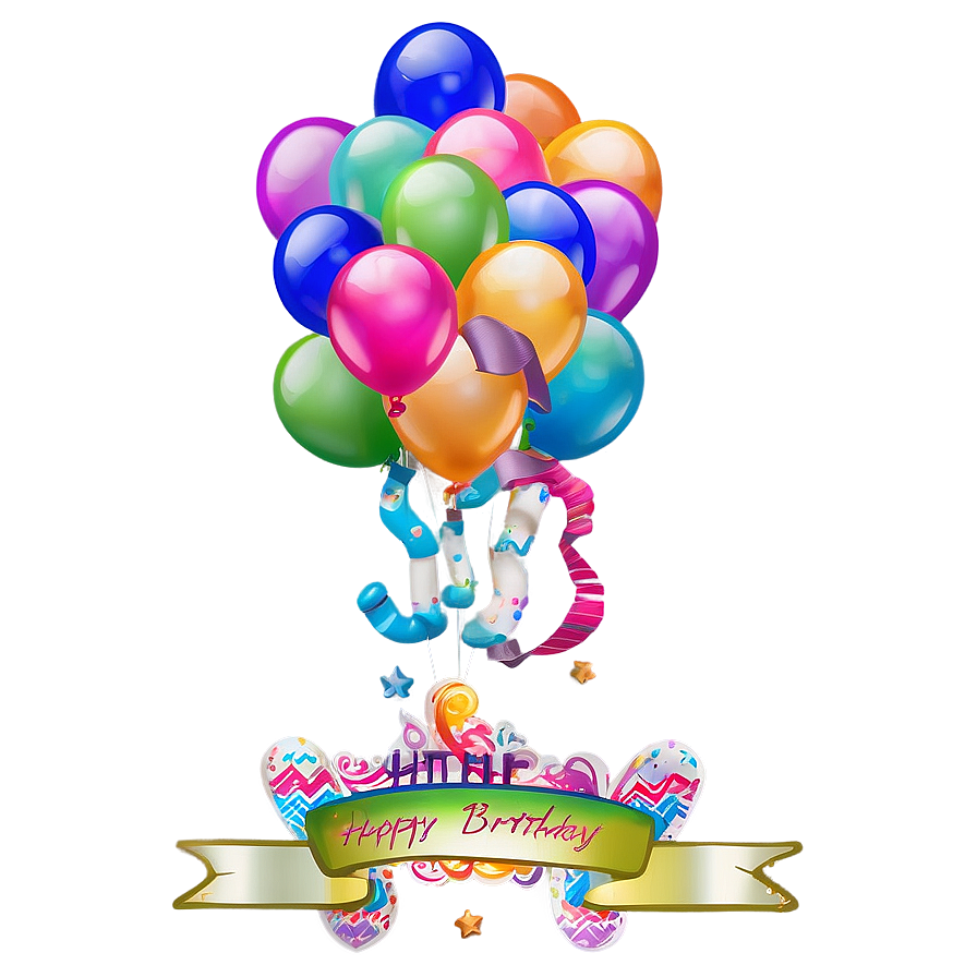 Cute Happy Birthday Cake Topper Png Ftb20 PNG Image