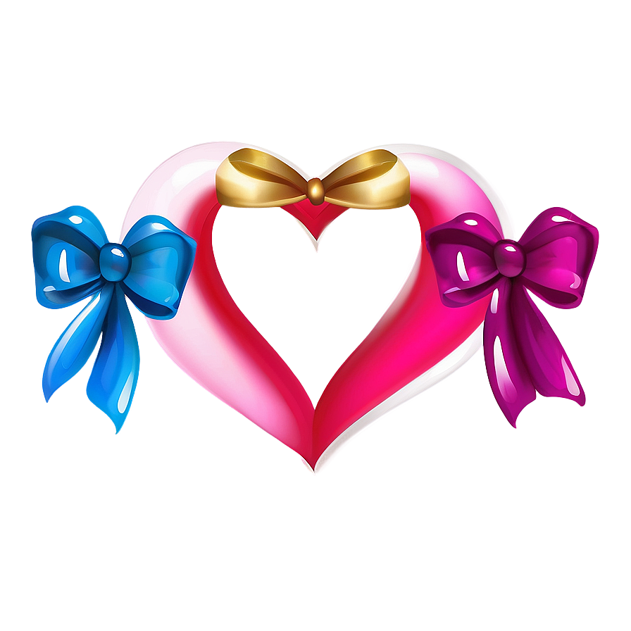 Cute Heart With Bow Png Bab48 PNG Image