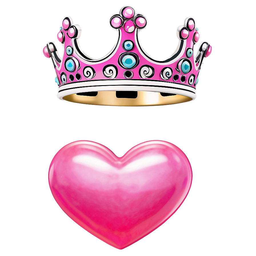 Cute Heart With Crown Png Sbl PNG Image