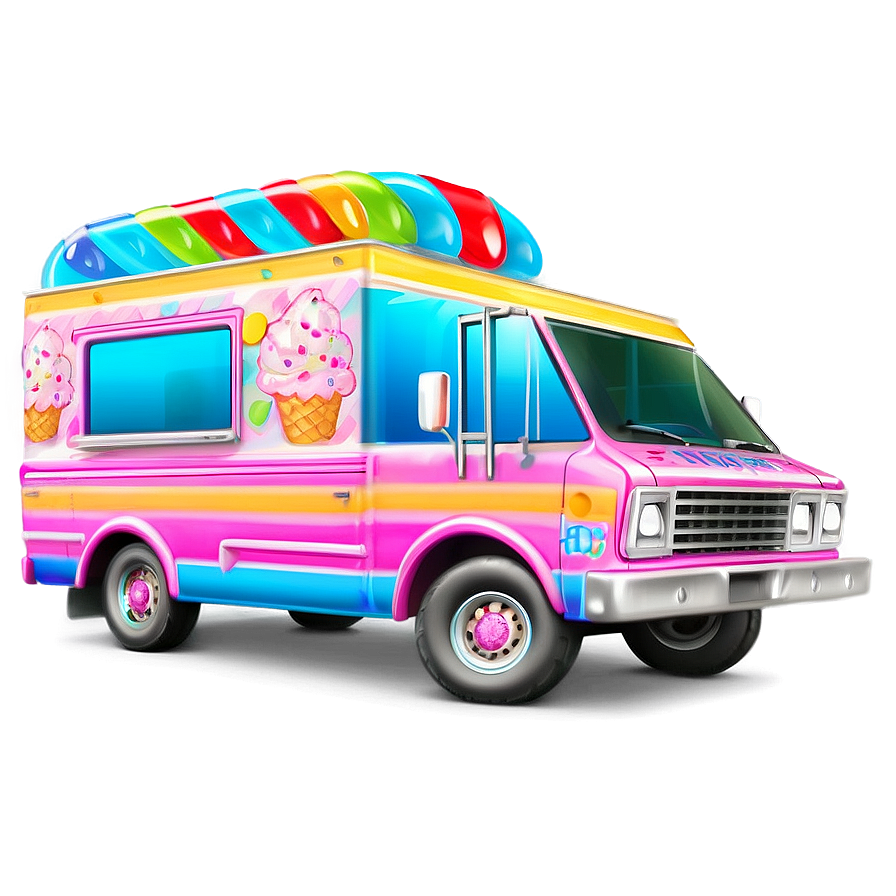 Cute Ice Cream Truck Drawing Png 06122024 PNG Image